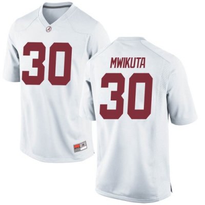 Youth Alabama Crimson Tide #30 King Mwikuta White Game NCAA College Football Jersey 2403YDUD8